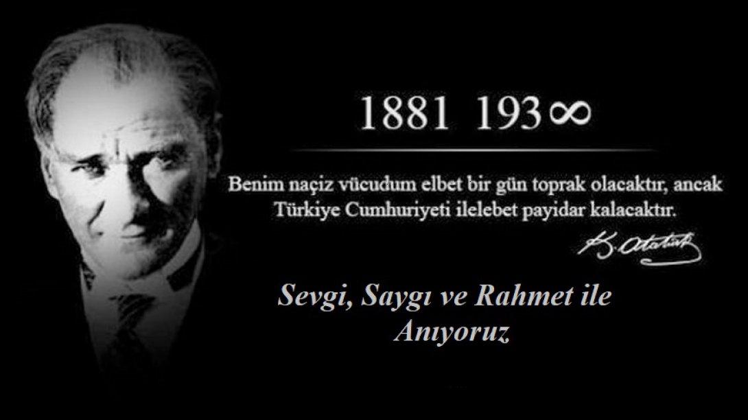 Kaymakam İhsan AYRANCI’nın Atatürk'ü Anma Günü Mesajı